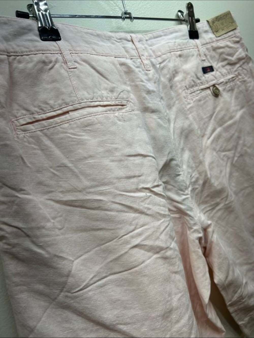 NWT Men's Faherty Soft Blush Linen-Blend Flat Front Shorts - Picture 8 of 10